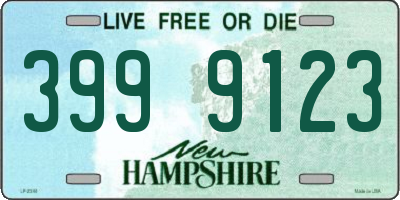 NH license plate 3999123