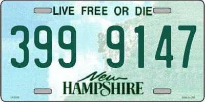 NH license plate 3999147