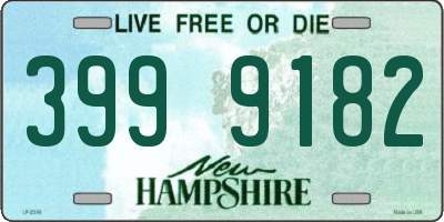 NH license plate 3999182