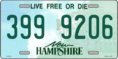 NH license plate 3999206