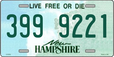 NH license plate 3999221