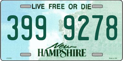 NH license plate 3999278