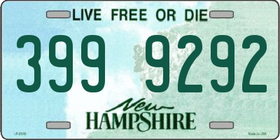 NH license plate 3999292