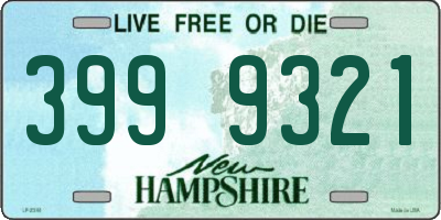 NH license plate 3999321