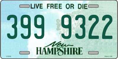 NH license plate 3999322