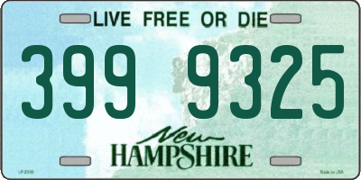 NH license plate 3999325