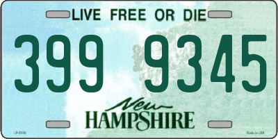 NH license plate 3999345