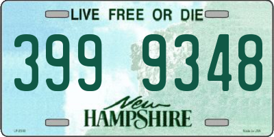 NH license plate 3999348