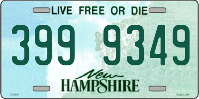 NH license plate 3999349