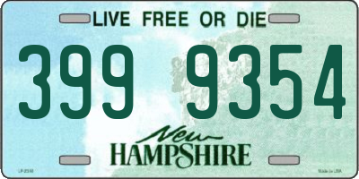 NH license plate 3999354