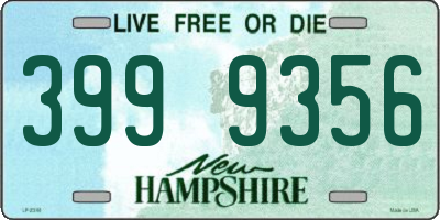 NH license plate 3999356