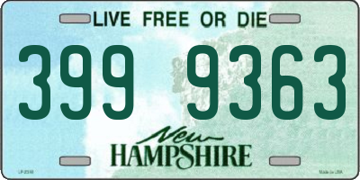 NH license plate 3999363