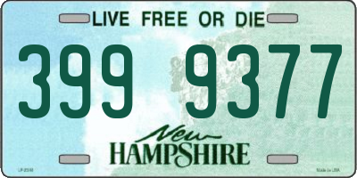 NH license plate 3999377