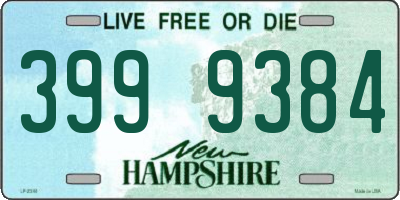 NH license plate 3999384