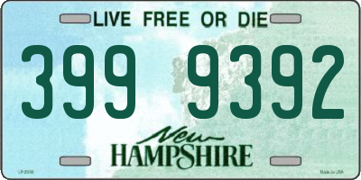 NH license plate 3999392