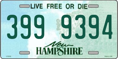 NH license plate 3999394