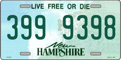 NH license plate 3999398