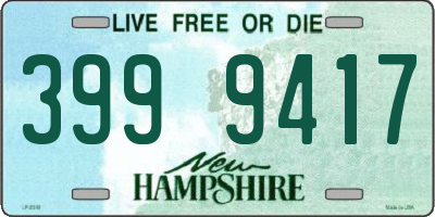 NH license plate 3999417