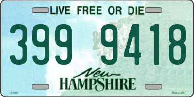 NH license plate 3999418