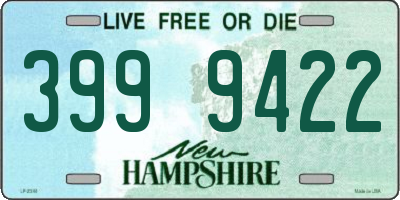 NH license plate 3999422