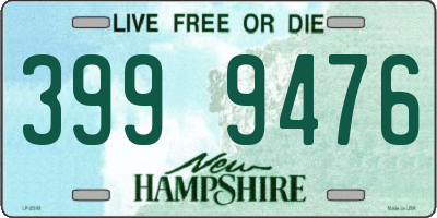 NH license plate 3999476