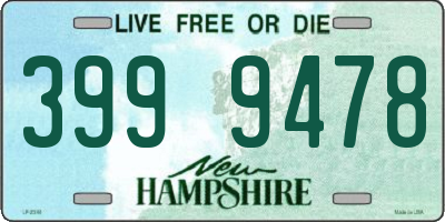 NH license plate 3999478