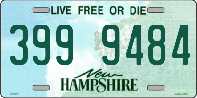 NH license plate 3999484