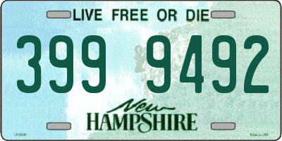 NH license plate 3999492