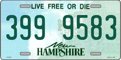 NH license plate 3999583