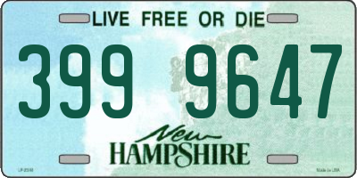 NH license plate 3999647