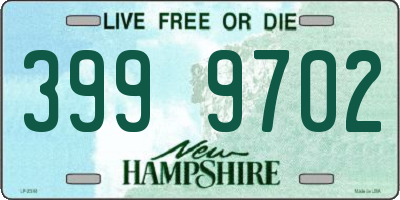 NH license plate 3999702