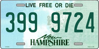NH license plate 3999724