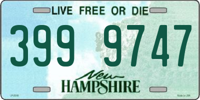 NH license plate 3999747