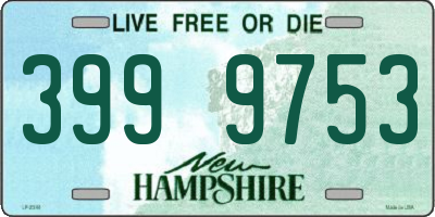 NH license plate 3999753