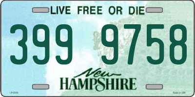 NH license plate 3999758