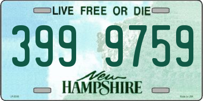 NH license plate 3999759