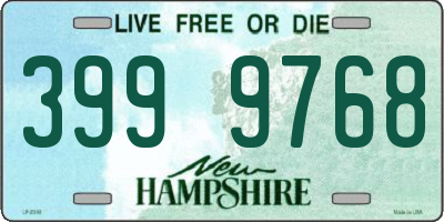 NH license plate 3999768