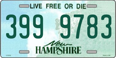 NH license plate 3999783