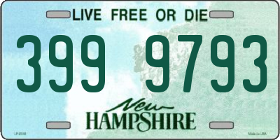 NH license plate 3999793