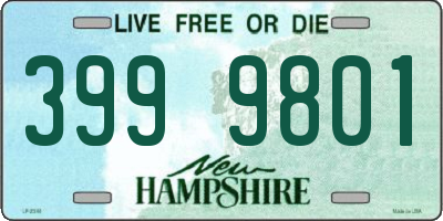 NH license plate 3999801