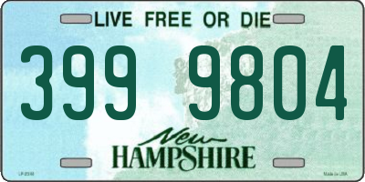 NH license plate 3999804