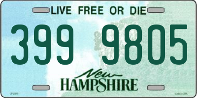 NH license plate 3999805