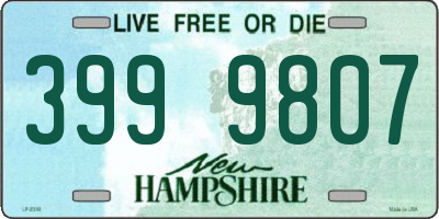 NH license plate 3999807