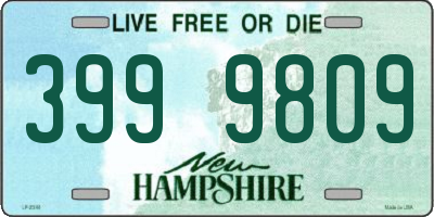 NH license plate 3999809