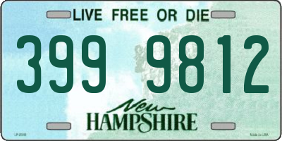 NH license plate 3999812