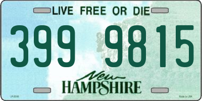 NH license plate 3999815