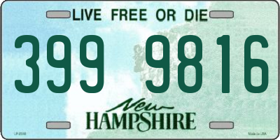 NH license plate 3999816