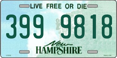 NH license plate 3999818