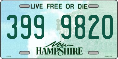 NH license plate 3999820