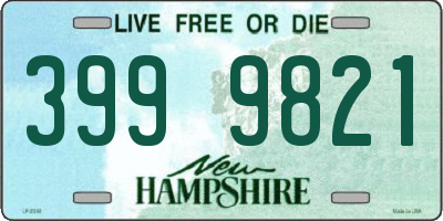 NH license plate 3999821